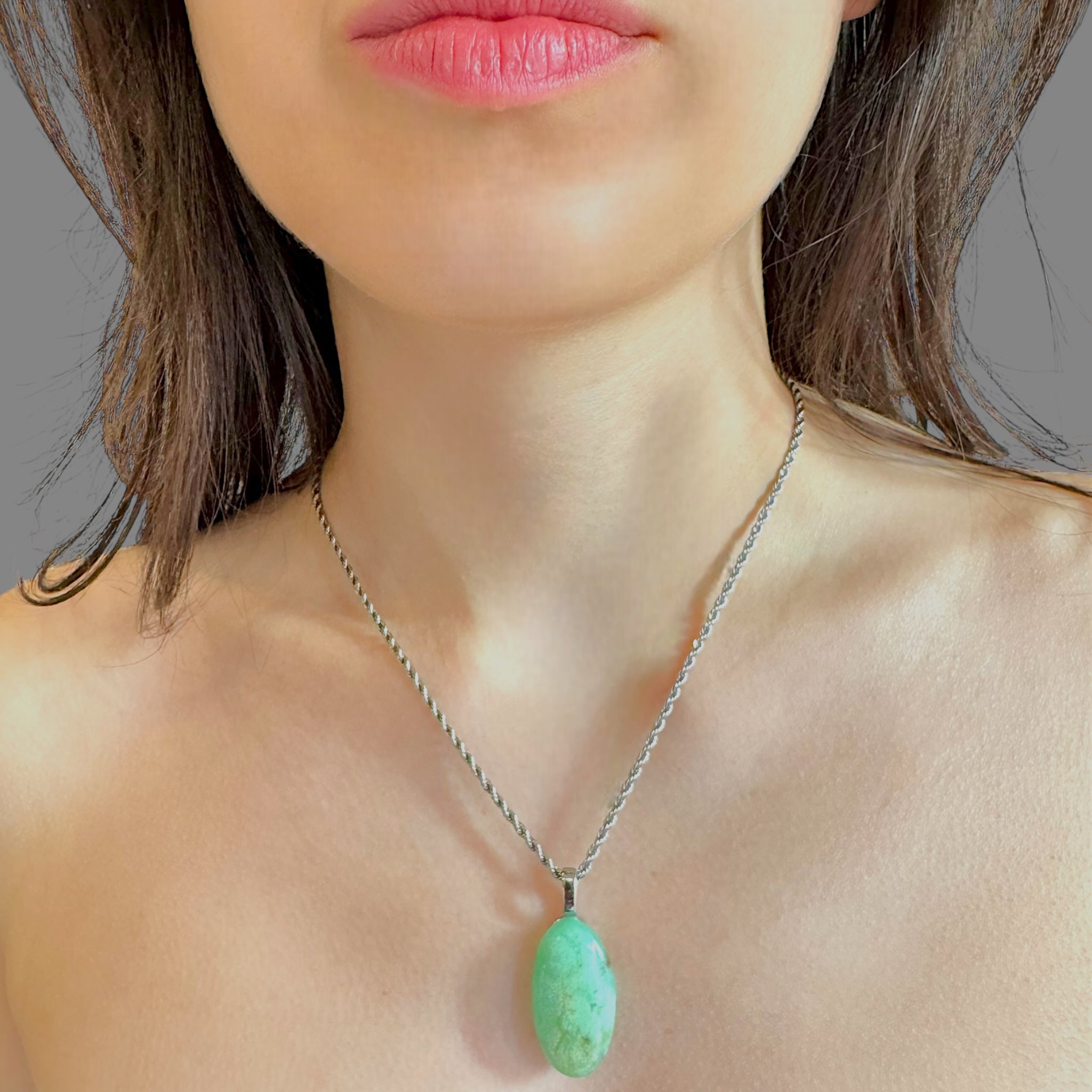 Collana crisoprasio 32x18 mm Sharifa Crystals